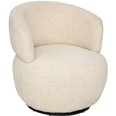 ATMOSPHERA CREATEUR D'INTERIEUR Atmosphera Fauteuil Pivotant Sileo Argile, Tissu Bouclette, 74 x 72 x 73 cm pour Salon, Chambre, Bureau - Publicité ATMOSPHERA CREATEUR D'INTERIEUR Atmosphera Fauteuil Pivotant Sileo Argile, Tissu Bouclette, 74 x 72 x 73 cm pour Salon, Chambre, Bureau - Publicité