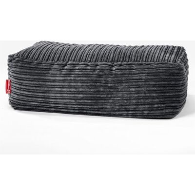 Lounge Pug Grand Pouf Repose-Pieds en Velours Côtelé, Repose-Pieds Confortable, Fonctionnel, Tabouret Rembourré, Noir - Publicité Lounge Pug Grand Pouf Repose-Pieds en Velours Côtelé, Repose-Pieds Confortable, Fonctionnel, Tabouret Rembourré, Noir - Publicité