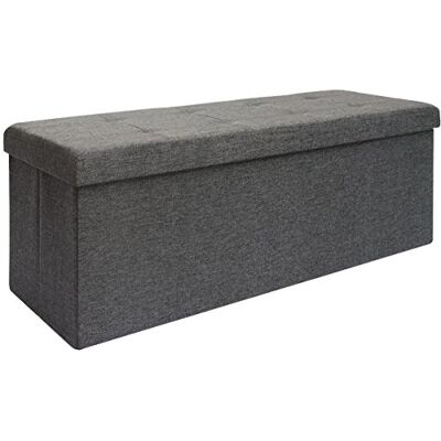DuneDesign Coffre de Rangement Pliable XXL 110x38x38 Cm 120 L Pouf Stable 3 Places avec 2 Cloisons Amovibles Banc Repose-Pieds Rembourré Charge Max. 250 Kg Utilisation Chambre Salon - Publicité DuneDesign Coffre de Rangement Pliable XXL 110x38x38 Cm 120 L Pouf Stable 3 Places avec 2 Cloisons Amovibles Banc Repose-Pieds Rembourré Charge Max. 250 Kg Utilisation Chambre Salon - Publicité