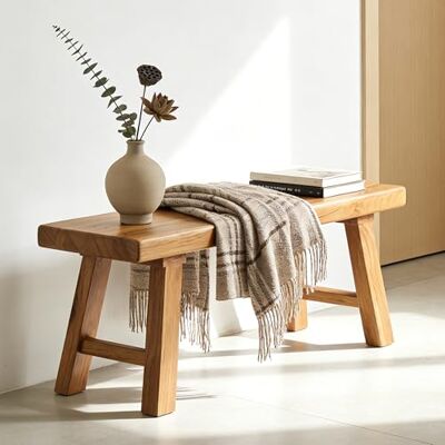 JOSIAHCQ Banc Salle a Manger en Bois Intérieur Banquette Salon Banc d'entrée Banc Bout de Lit pour Chambre à Coucher Salon Cuisine Couloir(80cm(31.5in)) - Publicité JOSIAHCQ Banc Salle a Manger en Bois Intérieur Banquette Salon Banc d'entrée Banc Bout de Lit pour Chambre à Coucher Salon Cuisine Couloir(80cm(31.5in)) - Publicité