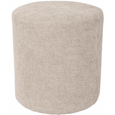 Meubletmoi Pouf/Repose-Pieds Rond D. 32 cm en Tissu Doux Effet Maille Beige Taupe – élégant et Compact – Joel - Publicité Meubletmoi Pouf/Repose-Pieds Rond D. 32 cm en Tissu Doux Effet Maille Beige Taupe – élégant et Compact – Joel - Publicité