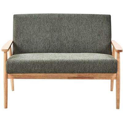 Beliani Canapé en Tissu Polyester 2 Places Rembourré Structure en Bois Vert et Marron Clair Esrum - Publicité Beliani Canapé en Tissu Polyester 2 Places Rembourré Structure en Bois Vert et Marron Clair Esrum - Publicité