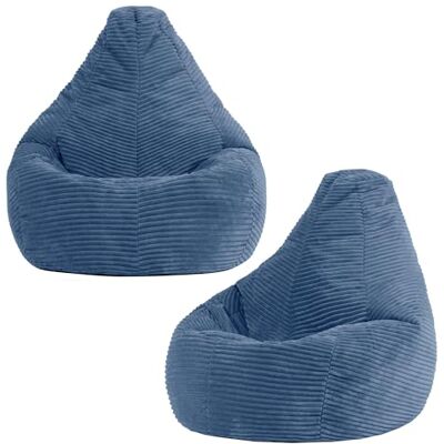 Icon Dalton Pouf Enfant, Velours Côtelé, Lot de 2, Pouf Poire avec Remplissage, Chaise Enfant, Fauteuil Chambre, Meuble Chambre, Meuble Salon, Bleu Jeans - Publicité Icon Dalton Pouf Enfant, Velours Côtelé, Lot de 2, Pouf Poire avec Remplissage, Chaise Enfant, Fauteuil Chambre, Meuble Chambre, Meuble Salon, Bleu Jeans - Publicité