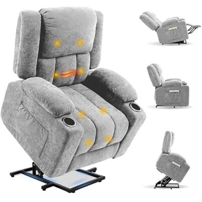 FLEXISPOT Fauteuil Relax Électrique Releveur, Massage 8 Points et Chauffant, Inclinable 105–165°, Aide au Lever, Confort Ergonomique, USB&Type-C, Porte-gobelets,Idéal Salon et Personnes Âgées,Gris XL6 - Publicité FLEXISPOT Fauteuil Relax Électrique Releveur, Massage 8 Points et Chauffant, Inclinable 105–165°, Aide au Lever, Confort Ergonomique, USB&Type-C, Porte-gobelets,Idéal Salon et Personnes Âgées,Gris XL6 - Publicité