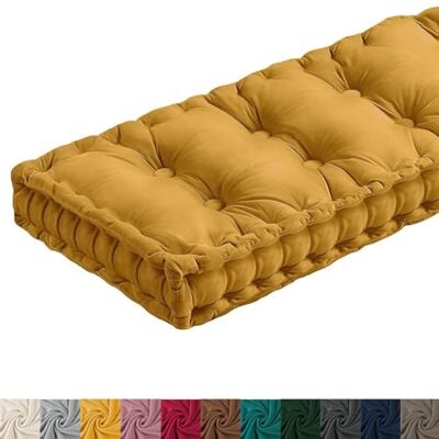 Yuly Coussin de Banc Interieur avec Poignée, Épaisseur 10 cm, Velours Coussin Banc pour Banquette Fenêtre, Interieur/Salon de Jardin Exterieur, Taille Personnalisée (Jaune,40x40x10cm) - Publicité Yuly Coussin de Banc Interieur avec Poignée, Épaisseur 10 cm, Velours Coussin Banc pour Banquette Fenêtre, Interieur/Salon de Jardin Exterieur, Taille Personnalisée (Jaune,40x40x10cm) - Publicité