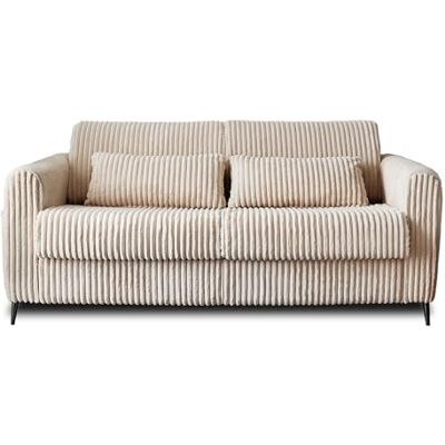 Lisa Design Owen canapé 3 Places Convertible Express Couchage Quotidien 140 cm Matelas 12 cm en Velours côtelé Grosses côtes - Publicité Lisa Design Owen canapé 3 Places Convertible Express Couchage Quotidien 140 cm Matelas 12 cm en Velours côtelé Grosses côtes - Publicité
