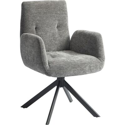 HOMCOM Fauteuil pivotant Fauteuil Lounge avec accoudoirs, Aspect Laine et Lin, Moderne Chaise rembourrée à Boutons, Pieds en Acier, pour Salon, Chambre à Coucher, Gris foncé - Publicité HOMCOM Fauteuil pivotant Fauteuil Lounge avec accoudoirs, Aspect Laine et Lin, Moderne Chaise rembourrée à Boutons, Pieds en Acier, pour Salon, Chambre à Coucher, Gris foncé - Publicité