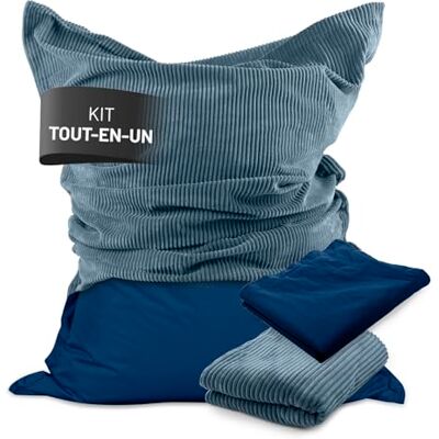 Lumaland Pouf Classic XXL Set tout-en-un Énorme pouf XXL avec housse en corde et pour l'extérieur, pour l'intérieur et l'extérieur Fauteuil canapé avec remplissage EPS emballé en toute sécurité - Publicité Lumaland Pouf Classic XXL Set tout-en-un Énorme pouf XXL avec housse en corde et pour l'extérieur, pour l'intérieur et l'extérieur Fauteuil canapé avec remplissage EPS emballé en toute sécurité - Publicité