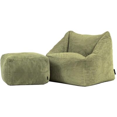 Icon Natalia Pouf Enfant avec Tabouret, Velours Côtelé, Pouf Poire avec Remplissage, Chaise Enfant, Fauteuil Chambre, Meuble Chambre, Meuble Salon, Vert Sauge - Publicité Icon Natalia Pouf Enfant avec Tabouret, Velours Côtelé, Pouf Poire avec Remplissage, Chaise Enfant, Fauteuil Chambre, Meuble Chambre, Meuble Salon, Vert Sauge - Publicité