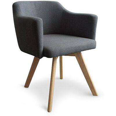 Menzzo yf1529grisfonce Dantes Chaise/Fauteuil Scandinaves Tissu/Bois Gris Foncé 58 x 58 x 70 cm - Publicité Menzzo yf1529grisfonce Dantes Chaise/Fauteuil Scandinaves Tissu/Bois Gris Foncé 58 x 58 x 70 cm - Publicité