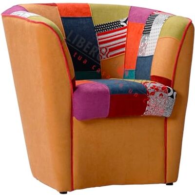 Liberoshopping Fauteuil Patchwork Jaune - Publicité Liberoshopping Fauteuil Patchwork Jaune - Publicité