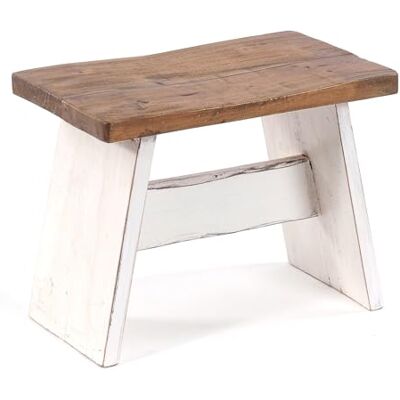 DESIGN DELIGHTS Banquette rustique Schemel En acajou massif 40 x 31 x 25 cm (l x H x P) Repose-pieds décoratif en bois Couleur : 06 blanc - Publicité DESIGN DELIGHTS Banquette rustique Schemel En acajou massif 40 x 31 x 25 cm (l x H x P) Repose-pieds décoratif en bois Couleur : 06 blanc - Publicité