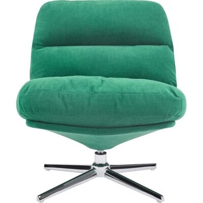 HOMIFAB Fauteuil pivotant en Velours côtelé Vert électrique et piètement chromé Julia - Publicité HOMIFAB Fauteuil pivotant en Velours côtelé Vert électrique et piètement chromé Julia - Publicité