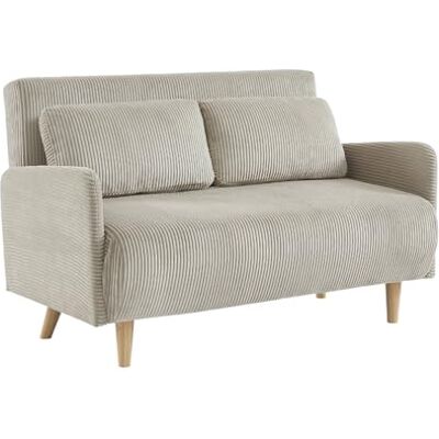 Sweeek Canapé Convertible Beige - 2 Places - Style Scandinave - Publicité Sweeek Canapé Convertible Beige - 2 Places - Style Scandinave - Publicité