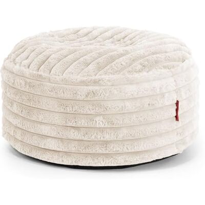 Lounge Pug Gros Pouf Rond Repose-Pieds en Velours Côtelé Ultra Pelucheux, Pouf Pratique pour Salon, Chambre, Tabouret de canapé, Crème - Publicité Lounge Pug Gros Pouf Rond Repose-Pieds en Velours Côtelé Ultra Pelucheux, Pouf Pratique pour Salon, Chambre, Tabouret de canapé, Crème - Publicité