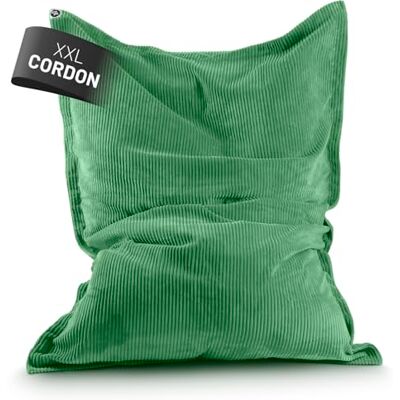 Lumaland Pouf classique XXL en velours côtelé Pouf géant XXL avec structure nervurée douce Idéal avec canapé et fauteuil d'intérieur Pour salon, chambre à coucher, etc. 380 l, 140 x 180 cm - Publicité Lumaland Pouf classique XXL en velours côtelé Pouf géant XXL avec structure nervurée douce Idéal avec canapé et fauteuil d'intérieur Pour salon, chambre à coucher, etc. 380 l, 140 x 180 cm - Publicité
