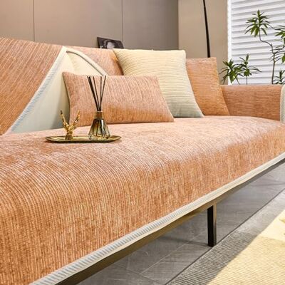 ZCXRYFL Housse De Canapé AntidéRapante 1 2 3 4 Places Couvre De Canapé Chenille pour Canapé en Cuir/Bois/Tissu Couverture De Canapé d'angle en Forme De L/U Chat Anti-Rayures(70X70cm,Orange) - Publicité ZCXRYFL Housse De Canapé AntidéRapante 1 2 3 4 Places Couvre De Canapé Chenille pour Canapé en Cuir/Bois/Tissu Couverture De Canapé d'angle en Forme De L/U Chat Anti-Rayures(70X70cm,Orange) - Publicité