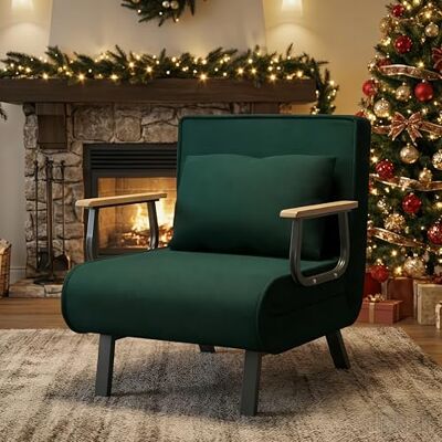 Fabulcozy Canapé Lit Convertible 1 Place Fauteuil Lit Réglable, Housse Amovible Coussin Moelleux, Pieds Métal pour Salon/Bureau - Publicité Fabulcozy Canapé Lit Convertible 1 Place Fauteuil Lit Réglable, Housse Amovible Coussin Moelleux, Pieds Métal pour Salon/Bureau - Publicité