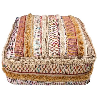 ART Coussin de sol bohème avec rembourrage Mélange de laine pure et de coton Garnissage non inclus 60 x 20 cm Pouf ottoman fait main Patchwork fait à la main - Publicité ART Coussin de sol bohème avec rembourrage Mélange de laine pure et de coton Garnissage non inclus 60 x 20 cm Pouf ottoman fait main Patchwork fait à la main - Publicité