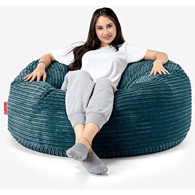 Lounge Pug Pouf Géant Mammoth en Velours Côtelé Gros Pouf Salon, Chambre, Pouf Moelleux, Détente Bleu Canard - Publicité Lounge Pug Pouf Géant Mammoth en Velours Côtelé Gros Pouf Salon, Chambre, Pouf Moelleux, Détente Bleu Canard - Publicité