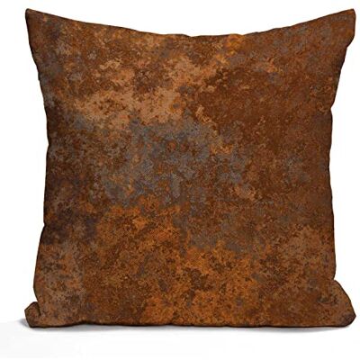 Tomda Housse de coussin marron cuivre vieux métal rouillé orange rustique haute résolution housse de coussin décorative pour canapé, chambre à coucher, voiture 45 x 45 cm - Publicité Tomda Housse de coussin marron cuivre vieux métal rouillé orange rustique haute résolution housse de coussin décorative pour canapé, chambre à coucher, voiture 45 x 45 cm - Publicité