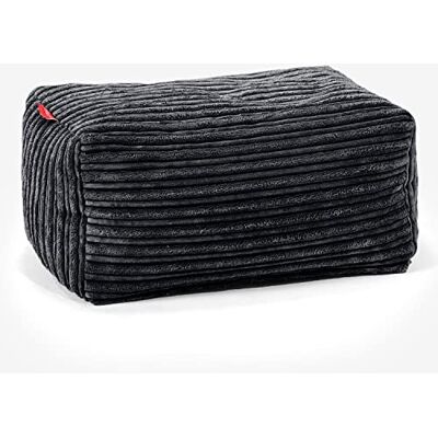 Lounge Pug Petit Pouf Repose Pied en Velours Côtelé, Repose-Pieds Ottoman, Siège Supplémentaire pour Salon, Entrée, Bureau, Noir - Publicité Lounge Pug Petit Pouf Repose Pied en Velours Côtelé, Repose-Pieds Ottoman, Siège Supplémentaire pour Salon, Entrée, Bureau, Noir - Publicité