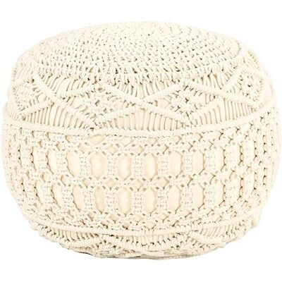 vidaXL Pouf Fait à la Main en Macramé Repose-Pied de Salon Tabouret de Salle de Séjour Pouf de Chambre Maison Intérieur 45x30 cm Coton - Publicité vidaXL Pouf Fait à la Main en Macramé Repose-Pied de Salon Tabouret de Salle de Séjour Pouf de Chambre Maison Intérieur 45x30 cm Coton - Publicité
