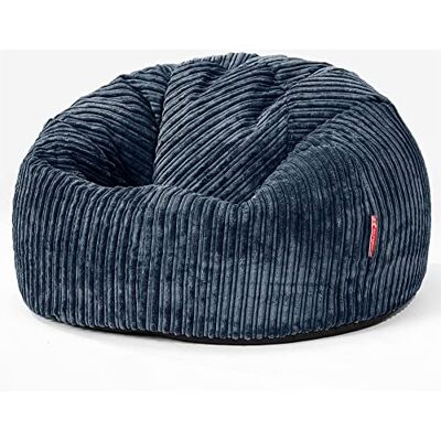 Lounge Pug Pouf Poire Classique pour Adulte en Velours Côtelé Confortable, Facilement Transportable Bleu Marine - Publicité Lounge Pug Pouf Poire Classique pour Adulte en Velours Côtelé Confortable, Facilement Transportable Bleu Marine - Publicité