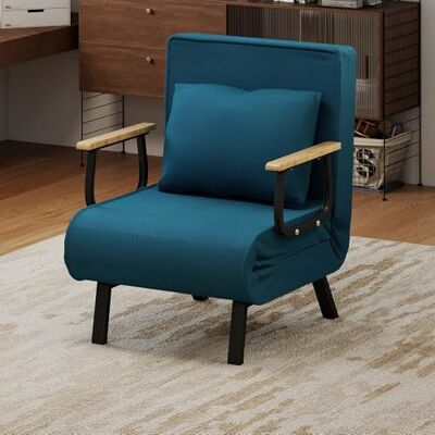 Fabulcozy Canapé Lit Convertible 1 Place Fauteuil Lit Réglable, Housse Amovible Coussin Moelleux, Pieds Métal pour Salon/Bureau - Publicité Fabulcozy Canapé Lit Convertible 1 Place Fauteuil Lit Réglable, Housse Amovible Coussin Moelleux, Pieds Métal pour Salon/Bureau - Publicité