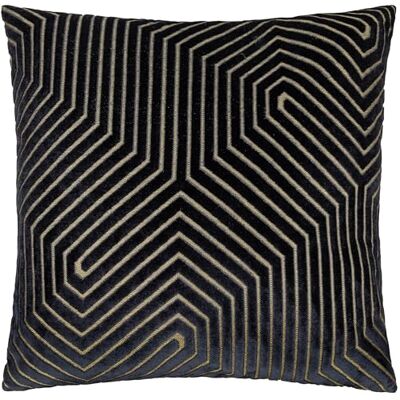 Paoletti Housse de Coussin Evoke en Velours – Housse de Coussin carrée décorative Luxueuse à Motif Chevron (Noir 55x55cm) - Publicité Paoletti Housse de Coussin Evoke en Velours – Housse de Coussin carrée décorative Luxueuse à Motif Chevron (Noir 55x55cm) - Publicité