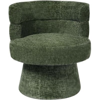 DUHOME Fauteuil Pivotant Design Moderne Chaise en Chenille avec Dossier Incurvé Fauteuil Confortable Rembourré pour Salon Chambre Bureau (Vert) - Publicité DUHOME Fauteuil Pivotant Design Moderne Chaise en Chenille avec Dossier Incurvé Fauteuil Confortable Rembourré pour Salon Chambre Bureau (Vert) - Publicité