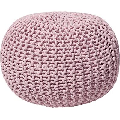 Beliani Pouf Rond en Coton Rose à Billes de Polystyrène Accessoire d'Intérieur Doux Conrad - Publicité Beliani Pouf Rond en Coton Rose à Billes de Polystyrène Accessoire d'Intérieur Doux Conrad - Publicité