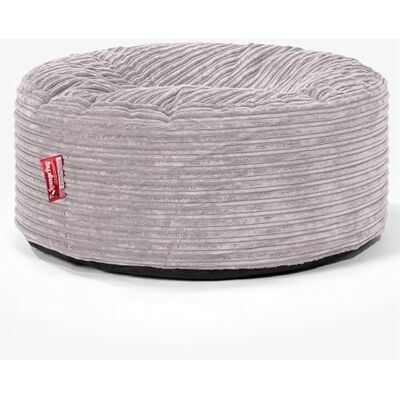 Lounge Pug Gros Pouf Rond Ottoman en Velours Côtelé, Repose-Pied de Salon Ottoman, Poufs Tabouret Rond, Gris Argent - Publicité Lounge Pug Gros Pouf Rond Ottoman en Velours Côtelé, Repose-Pied de Salon Ottoman, Poufs Tabouret Rond, Gris Argent - Publicité