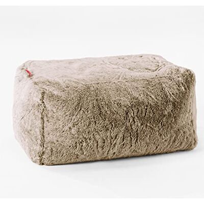 Lounge Pug Petit Pouf Repose Pied en Fausse Fourrure Lapin, Repose-Pieds Ottoman, Siège Supplémentaire pour Salon, Entrée, Bureau, Brun Doré - Publicité Lounge Pug Petit Pouf Repose Pied en Fausse Fourrure Lapin, Repose-Pieds Ottoman, Siège Supplémentaire pour Salon, Entrée, Bureau, Brun Doré - Publicité