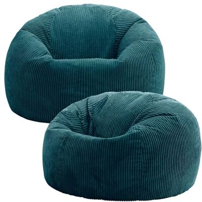 Icon Kingston Pouf Velours Côtelé, Lot de 2, Pouf Poire avec Remplissage, Fauteuil Salon Confortable, Fauteuil Chambre, Meuble Salon, Decoration Chambre, Bleu Canard - Publicité Icon Kingston Pouf Velours Côtelé, Lot de 2, Pouf Poire avec Remplissage, Fauteuil Salon Confortable, Fauteuil Chambre, Meuble Salon, Decoration Chambre, Bleu Canard - Publicité