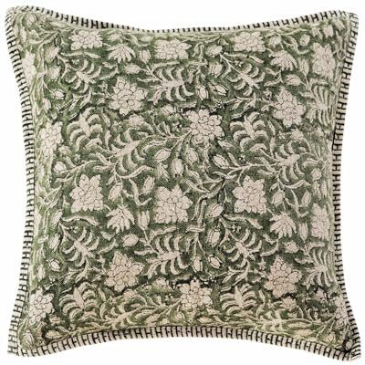 Loberon Petitmagny Housse de Coussin Tissu en Lin Naturel Superbe Motif imprimé, Vert - Publicité Loberon Petitmagny Housse de Coussin Tissu en Lin Naturel Superbe Motif imprimé, Vert - Publicité