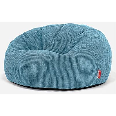 Lounge Pug Grand pouf classique bleu égéen, fauteuil confortable pour salon, tissu gaufré en peluche - Publicité Lounge Pug Grand pouf classique bleu égéen, fauteuil confortable pour salon, tissu gaufré en peluche - Publicité