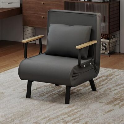 Fabulcozy Canapé Lit Convertible 1 Place Fauteuil Lit Réglable, Housse Amovible Coussin Moelleux, Pieds Métal pour Salon/Bureau - Publicité Fabulcozy Canapé Lit Convertible 1 Place Fauteuil Lit Réglable, Housse Amovible Coussin Moelleux, Pieds Métal pour Salon/Bureau - Publicité