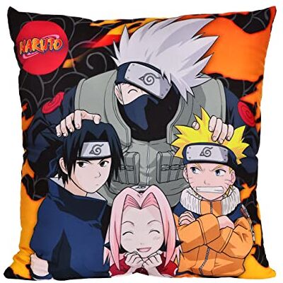 Elbenwald Coussin Naruto avec Motif Konoha Team pour Les Fans d'Anime Hommes Femmes Unisexe 40 x 40 cm, Orange, Noir - Publicité Elbenwald Coussin Naruto avec Motif Konoha Team pour Les Fans d'Anime Hommes Femmes Unisexe 40 x 40 cm, Orange, Noir - Publicité