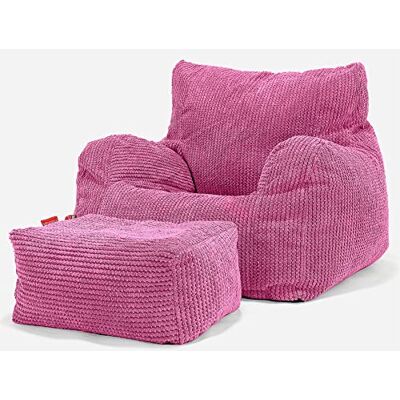 Lounge Pug Ensemble Pouf Poire Fauteuil avec Repose-Pied Texturé Gaufré Pom Pom Fauteuil Poire Confortable pour Adulte Rose - Publicité Lounge Pug Ensemble Pouf Poire Fauteuil avec Repose-Pied Texturé Gaufré Pom Pom Fauteuil Poire Confortable pour Adulte Rose - Publicité
