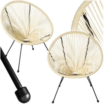 tectake ® Lot de 2 Fauteuil de Jardin Acapulco pour Salon de Jardin Exterieur ou Intérieur, Structure en Acier époxy, Mobilier pour Amenagement Balcon Terrasse Plusieurs Couleurs - Publicité tectake ® Lot de 2 Fauteuil de Jardin Acapulco pour Salon de Jardin Exterieur ou Intérieur, Structure en Acier époxy, Mobilier pour Amenagement Balcon Terrasse Plusieurs Couleurs - Publicité