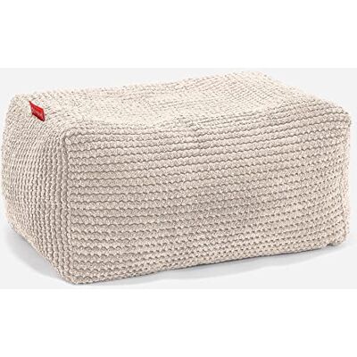 Lounge Pug Petit Pouf Repose Pied Texturé Gaufré Pom Pom, Repose-Pieds Ottoman, Siège Supplémentaire pour Salon, Entrée, Bureau, Ivoire - Publicité Lounge Pug Petit Pouf Repose Pied Texturé Gaufré Pom Pom, Repose-Pieds Ottoman, Siège Supplémentaire pour Salon, Entrée, Bureau, Ivoire - Publicité