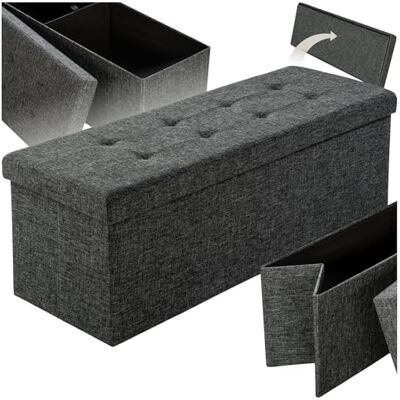 tectake ® Banc de Rangement Pliable Bout de lit 110x38x38cm Banc Entree Pouf Chambre Dressing Chambre Adulte Repose Pied Tabouret Coiffeuse Meuble Salon Maison Coffre a Jouet Meuble Rangement Enfant - Publicité tectake ® Banc de Rangement Pliable Bout de lit 110x38x38cm Banc Entree Pouf Chambre Dressing Chambre Adulte Repose Pied Tabouret Coiffeuse Meuble Salon Maison Coffre a Jouet Meuble Rangement Enfant - Publicité