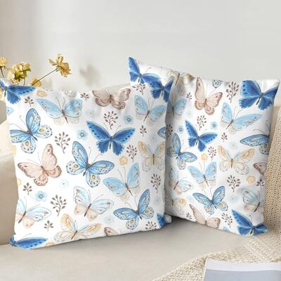 XPHZZL Lot de 2 housses de coussin 65 x 65 cm Motif animal et papillon Housse de coussin décorative douce pour canapé, lit, jardin, décoration extérieure avec fermeture éclair invisible - Publicité XPHZZL Lot de 2 housses de coussin 65 x 65 cm Motif animal et papillon Housse de coussin décorative douce pour canapé, lit, jardin, décoration extérieure avec fermeture éclair invisible - Publicité