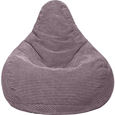 Loft 25 Pouf ergonomique d’intérieur en forme de poire à dossier haut pour adulte en tissu velours côtelé et doublure intérieure Vison - Publicité Loft 25 Pouf ergonomique d’intérieur en forme de poire à dossier haut pour adulte en tissu velours côtelé et doublure intérieure Vison - Publicité