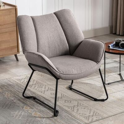 Ya-Home Fauteuils de Salon Moderne pour Chambre Fauteuil Scandinave avec Coussin épais, Fauteuil Salon Confortable, Gris - Publicité Ya-Home Fauteuils de Salon Moderne pour Chambre Fauteuil Scandinave avec Coussin épais, Fauteuil Salon Confortable, Gris - Publicité
