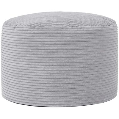 Icon Milano Tabouret Velours Côtelé, Pouf Rond, Pouf Repose Pieds avec Remplissage, Meuble Salon, Decoration Chambre, Gris - Publicité Icon Milano Tabouret Velours Côtelé, Pouf Rond, Pouf Repose Pieds avec Remplissage, Meuble Salon, Decoration Chambre, Gris - Publicité