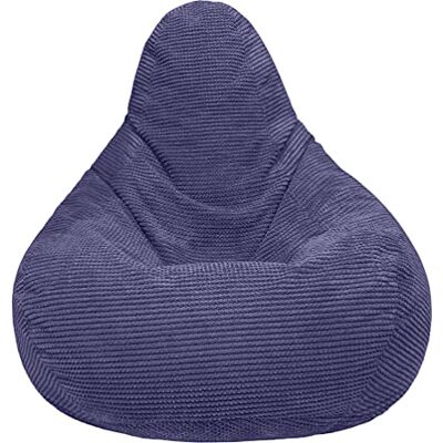 Loft 25 Pouf ergonomique d’intérieur en forme de poire à dossier haut pour adulte en tissu velours côtelé et doublure intérieure Violet - Publicité Loft 25 Pouf ergonomique d’intérieur en forme de poire à dossier haut pour adulte en tissu velours côtelé et doublure intérieure Violet - Publicité