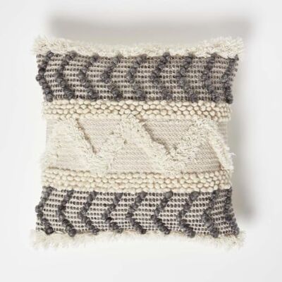 HOMESCAPES Coussin bohème Kilim en Coton et Laine Lindi, Coussin carré 45x45 cm, Coussin décoratif berbère - Publicité HOMESCAPES Coussin bohème Kilim en Coton et Laine Lindi, Coussin carré 45x45 cm, Coussin décoratif berbère - Publicité
