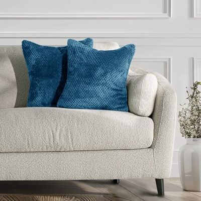 DecoKing 58381 Lot de 2 taies d'oreiller 45 x 45 cm en Microfibre avec Fermeture éclair en Polaire Indigo Bleu Henry - Publicité DecoKing 58381 Lot de 2 taies d'oreiller 45 x 45 cm en Microfibre avec Fermeture éclair en Polaire Indigo Bleu Henry - Publicité